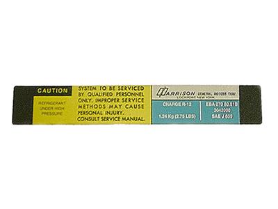 82 Air Conditoin Heat Exchanger Decal