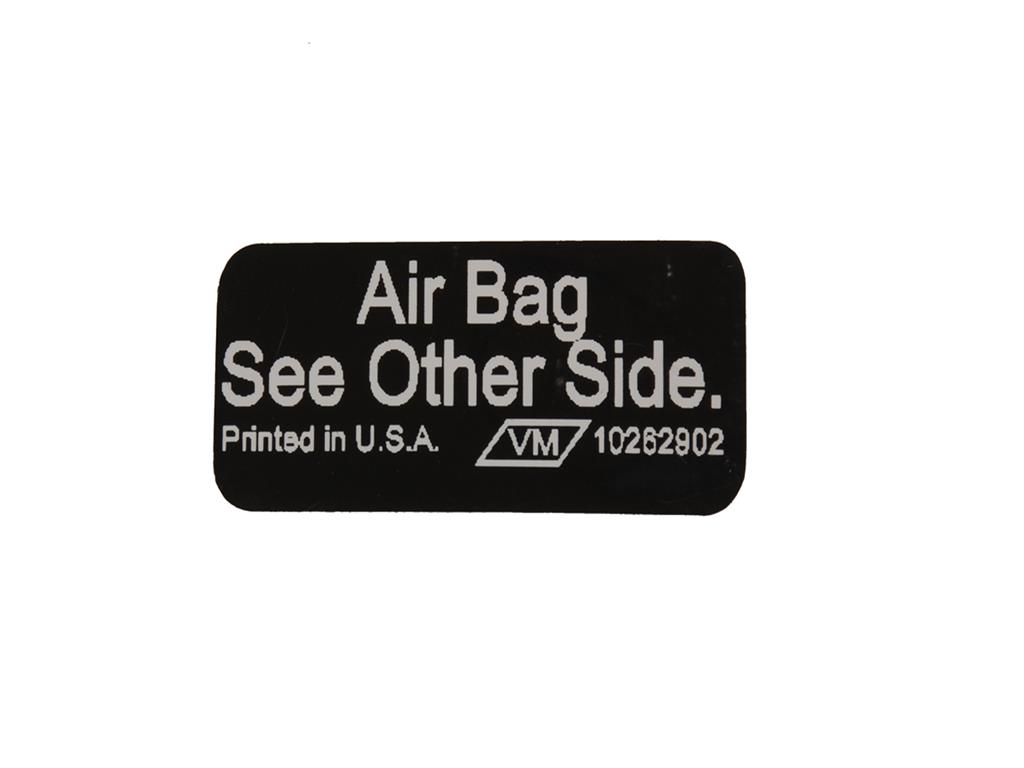 90-96 Sunvisor / Air Bag Warning Decal - See Other Side