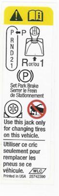 84-96 Jack Caution Decal