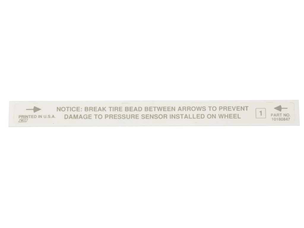 91-96 Wheel Tire Pressure Indicator Decal - Front *DISCONTINUED*