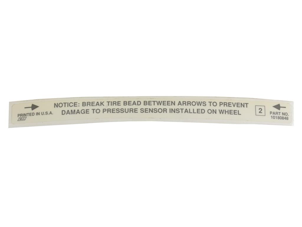 91-96 Wheel Tire Pressure Indicator Decal - Rear *DISCONTINUED*