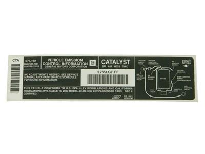 02 Decal - Emission LS1 ( CYA ) *Discontinued*