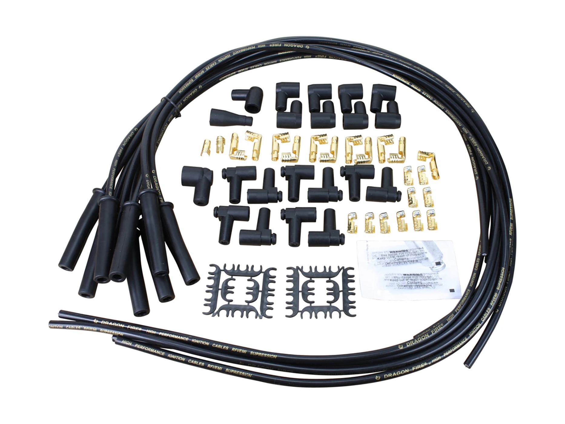 1956-1991 Dragon Fire Sport 8.5mm Spark Plug Wire Set w/180 Boots