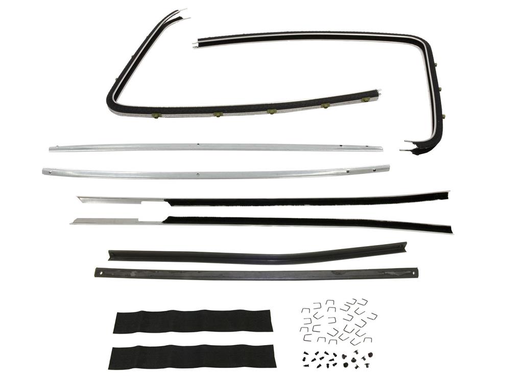 63 Coupe Door Window Seals / Felts Kit