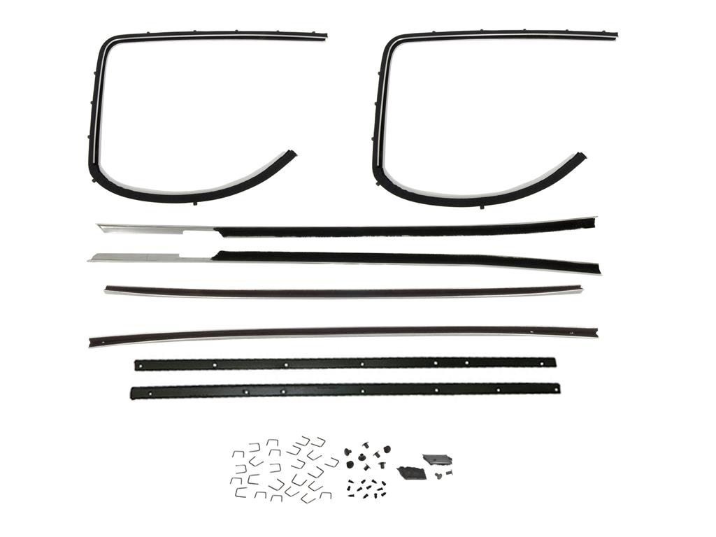 65-67 Coupe Door Window Seals / Felts Kit