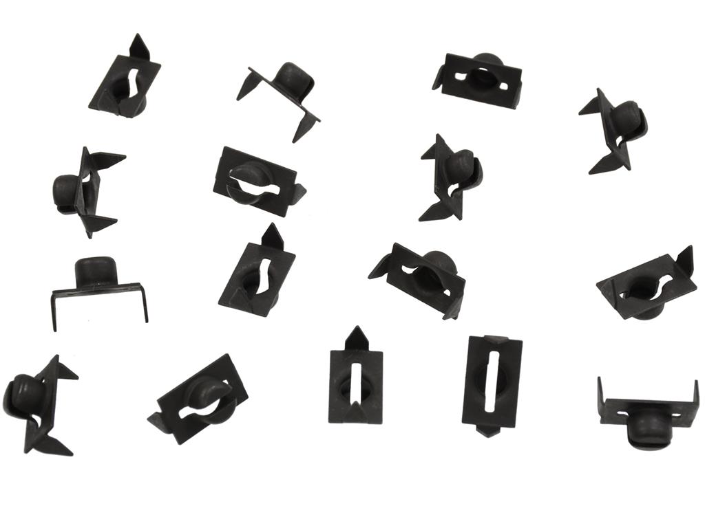 63-67 Window Channel Clip Set - Coupe Push In - 16 Pieces