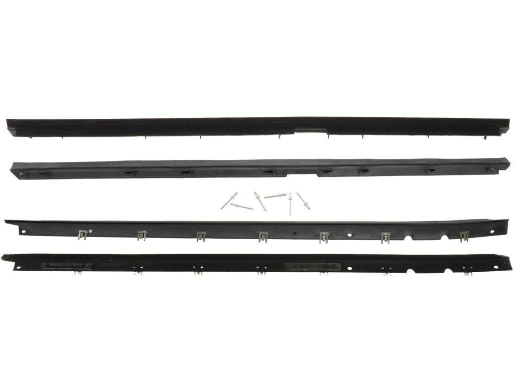 90-96 Door Inner and Outer Glass Window Seals / Belt Mouldings (Set of 4)