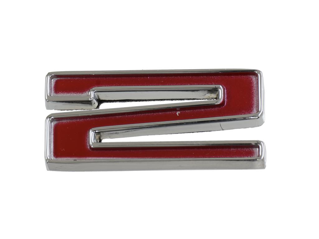 2 Individual Numeral Emblem Color: Red