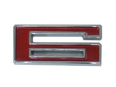 6 Individual Numeral Emblem Color: Red