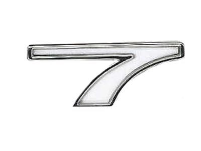 7 Individual Numeral Emblem Color: White