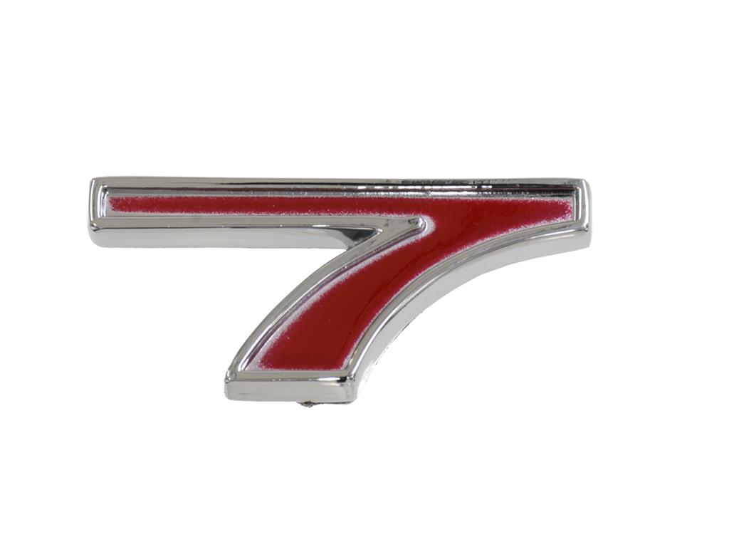 7 Individual Numeral Emblem Color: Red