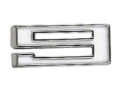 9 Individual Numeral Emblem Color: White