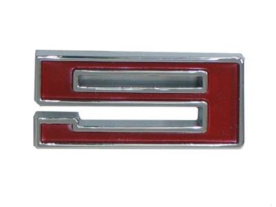 9 Individual Numeral Emblem Color: Red