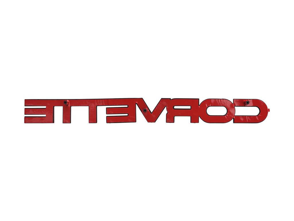 1984-1990 Red Rear Bumper Corvette Emblem