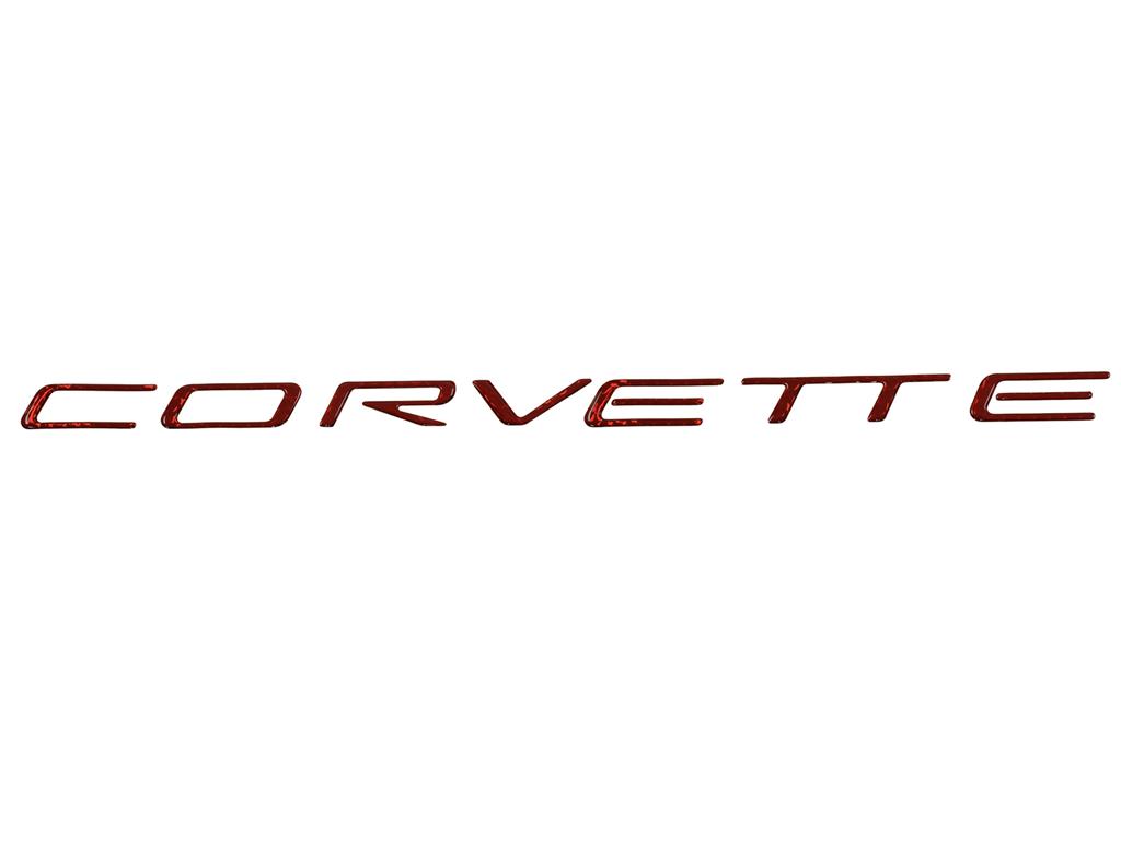 97-04 Rear Corvette Polyurethane Lettering ( Aluminum, Carbon Fiber, Bright Red)