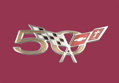 03 Fender Emblem - 50th Anniversary Stock *Discontinued*