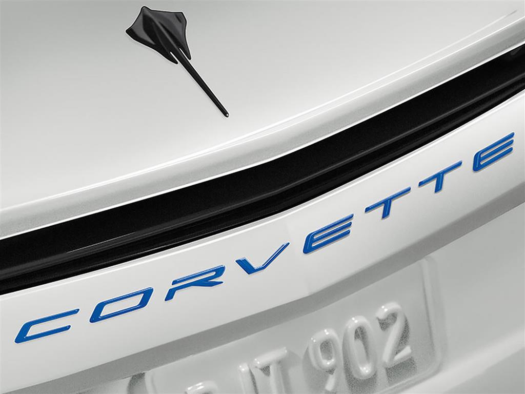 2020-2027 GM Rear Script Emblem Emblem Color: Blue Metallic