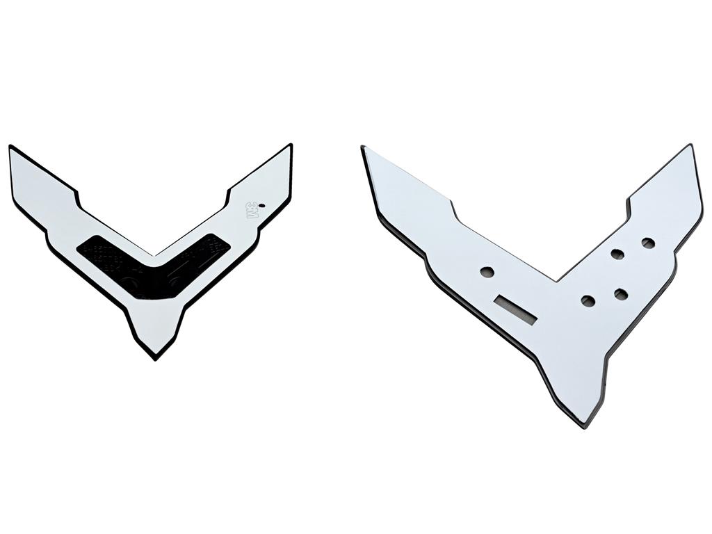 2020-2027 Coupe Front & Rear Emblems - Carbon Flash Metallic (ND)