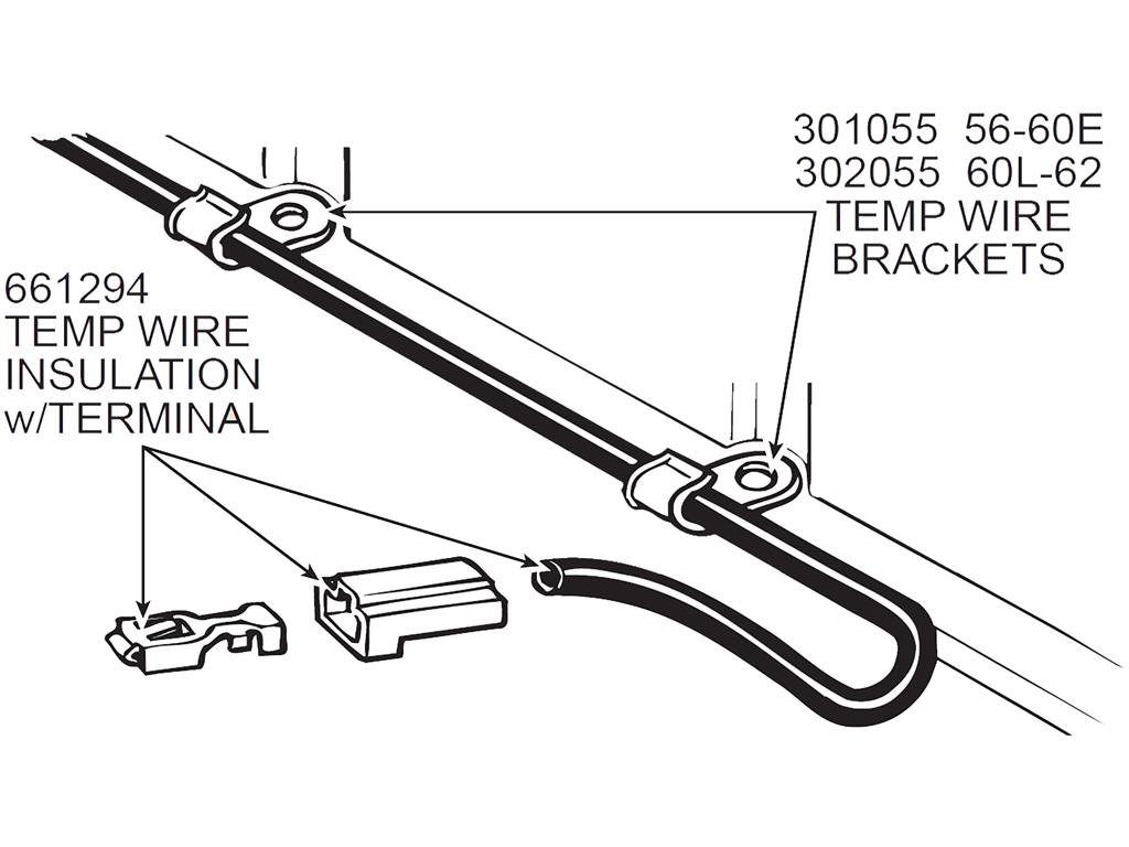 57-78 Temperature Sender Wire Insulation With Terminal
