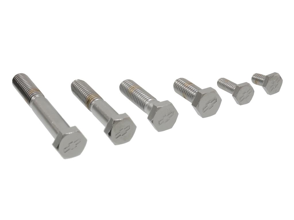 56-82 Engine Dress Up Kit - Chrome Bowtie Bolts Small Block (ND)