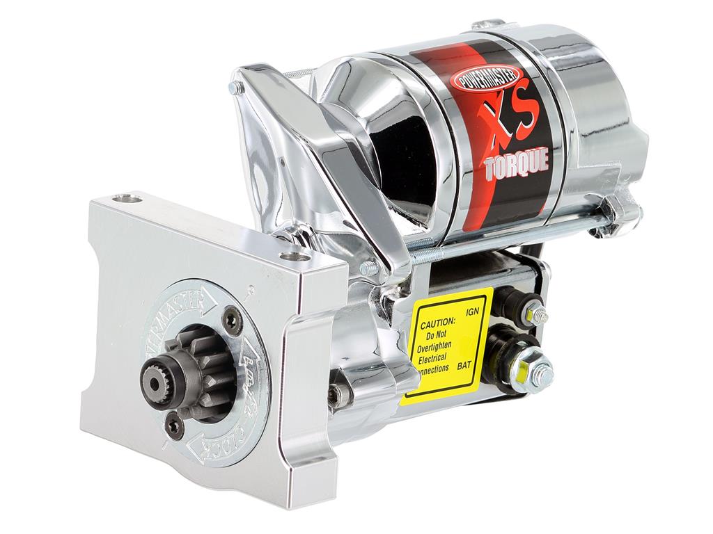 1962-1991 Powermaster XS Torque Starter 168 Tooth Straight Mount Chrome
