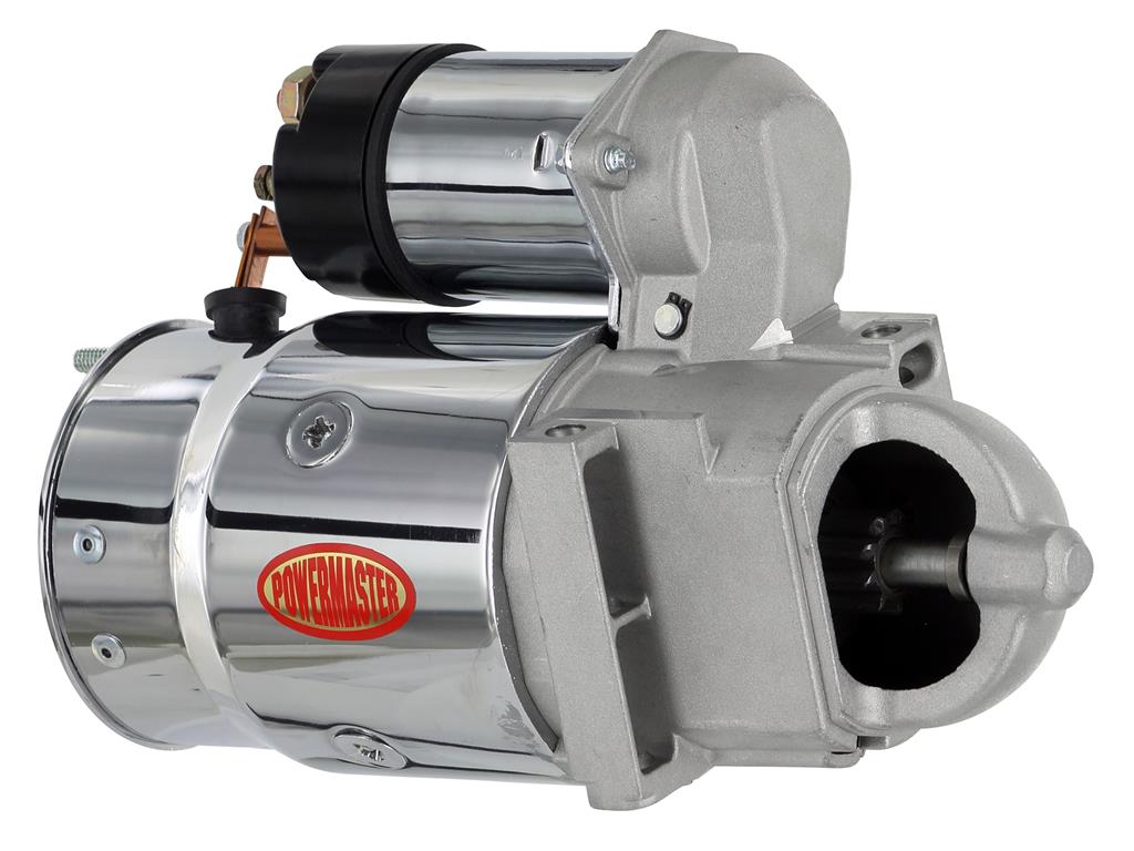1955-1991 Powermaster OEM-Style Starter Staggered Mount 168 Tooth Chrome