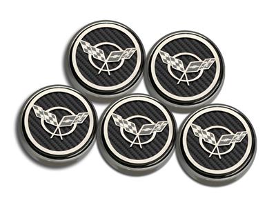 97-04 Executive Series Engine Cap Cover w/ C5 Emblem & Carbon Insert Accessory Color: Black