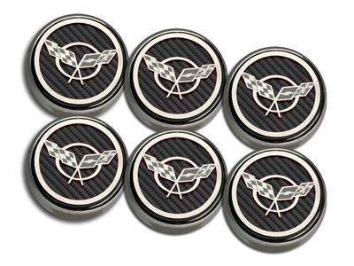 97-04 6spd Executive Series Engine Cap Cover w/ C5 Emblem & Carbon Insert Accessory Color: Black