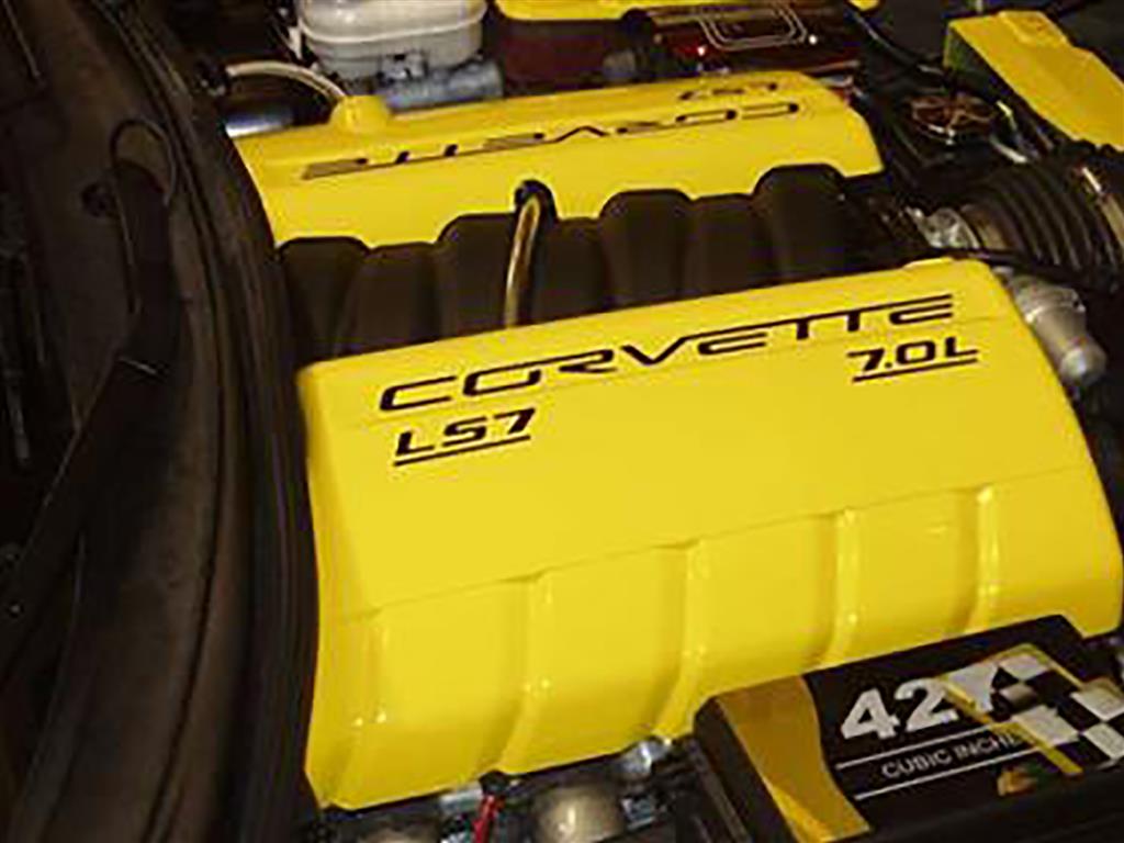 06-13 LS7 / Z06 Painted Fuel Rail Cover w/Black / Chrome Or Gold Trim (ND)