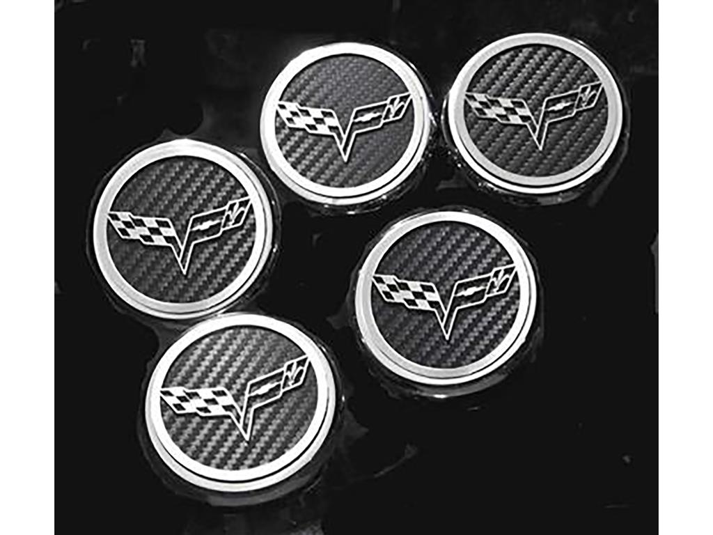 05-13 Executive Series Engine Cap Cover w/C6 Emblem & Carbon Insert Accessory Color: Black