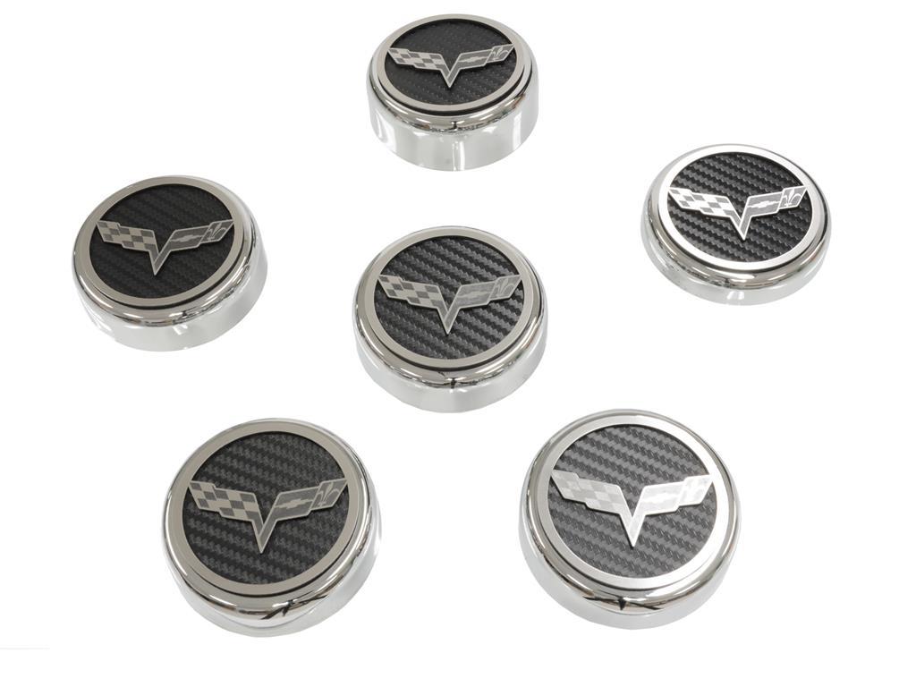 05-13 6spd Executive Series Engine Cap Cover w/C6 Emblem & Carbon Insert Accessory Color: Black