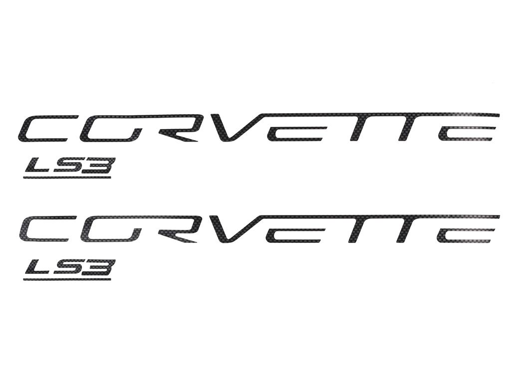 2006-2013 LS3 Fuel Rail Cover Decals & Corvette Script
