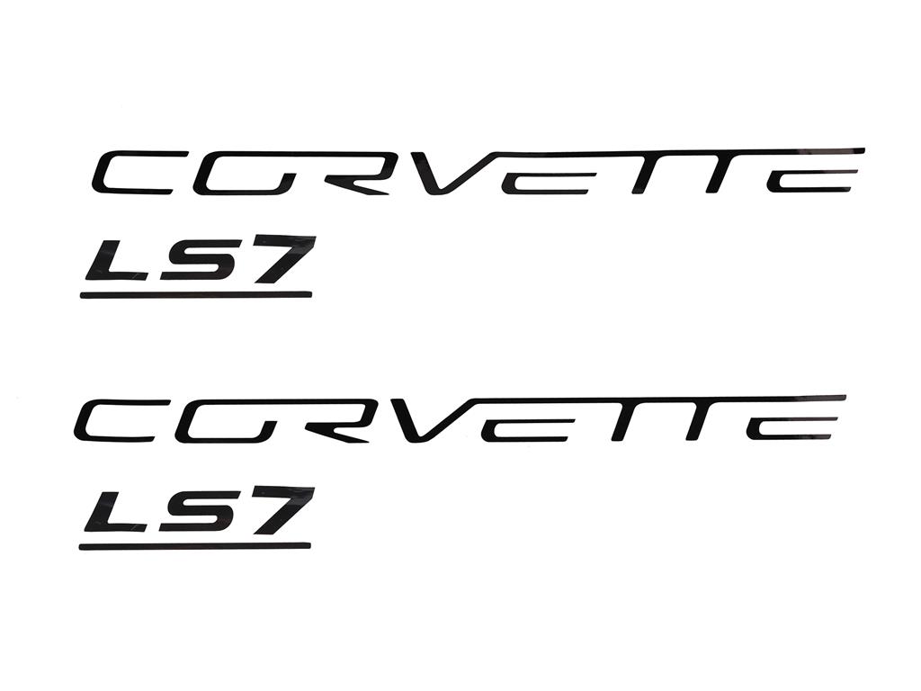 2006-2013 LS7 Fuel Rail Cover Decals & Corvette Script