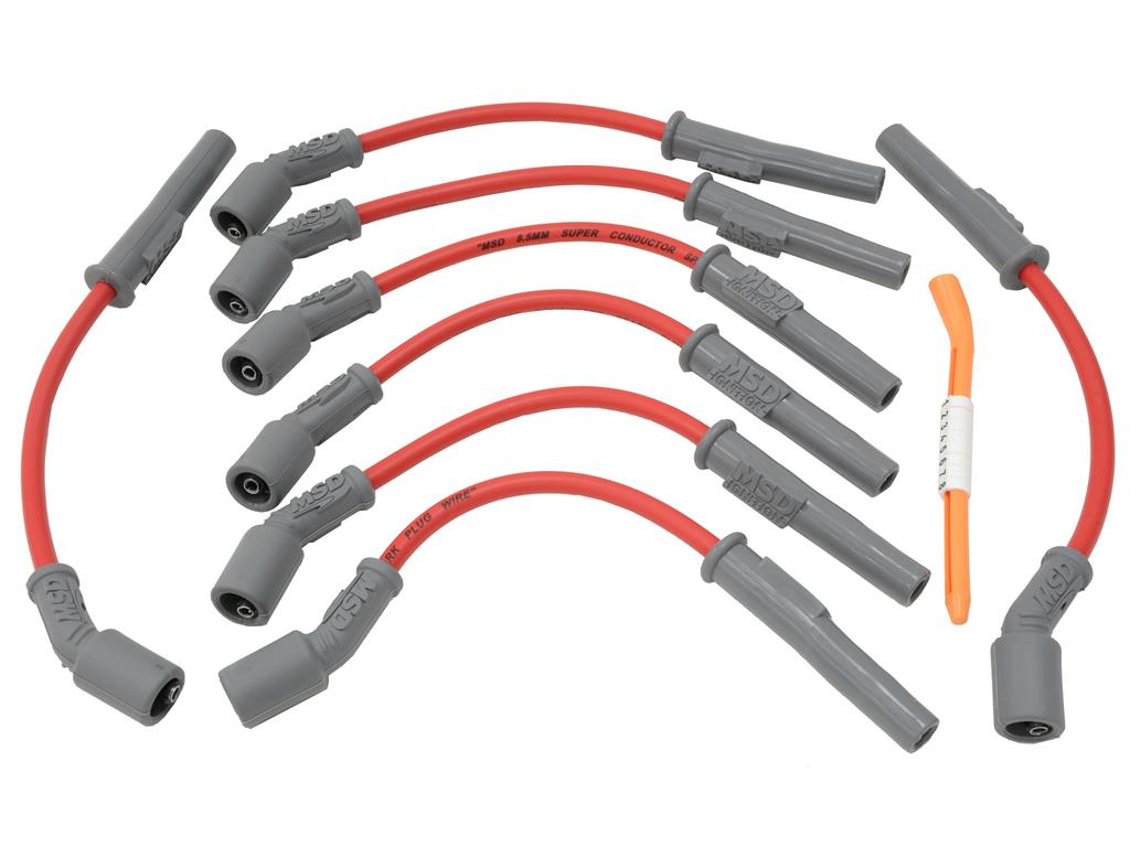 14-19 MSD 8.5mm Spark Plug Wires Accessory Color: Red