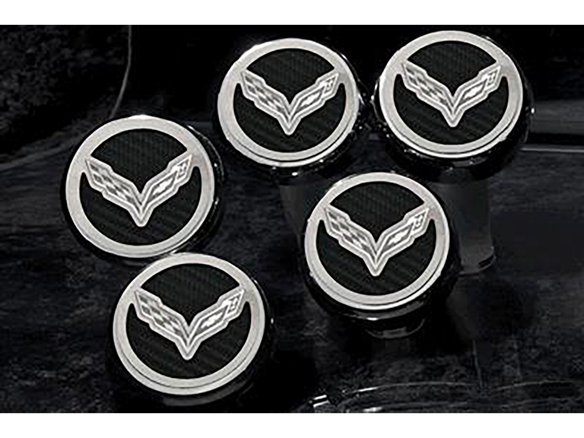 14-19 Engine Cap Cover Set - Slotted Carbon Fiber w/Automatic Transmission