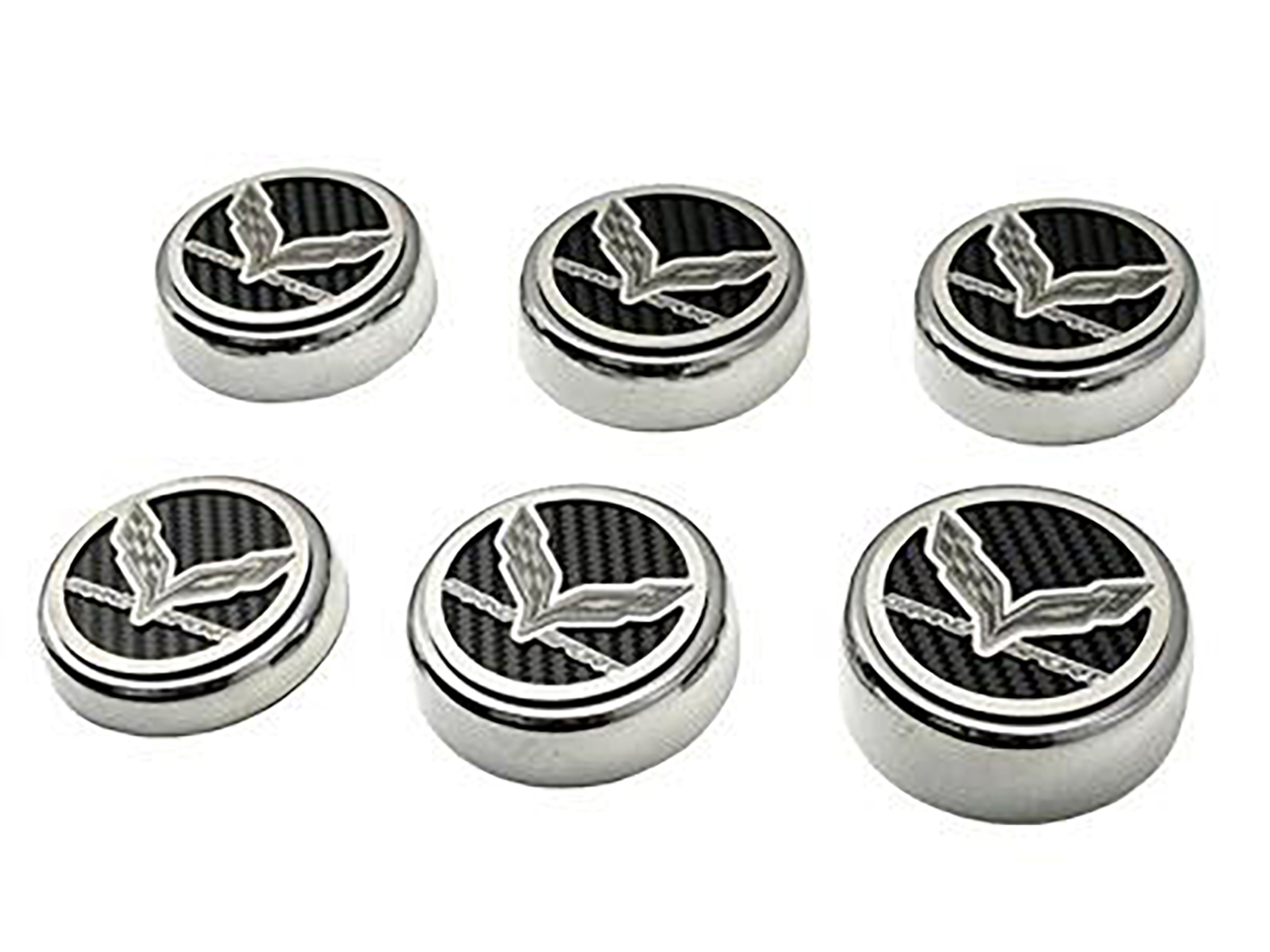 17-19 Engine Cap Cover Set Carbon Fiber w/ C7 Flag & Grand Sport Script