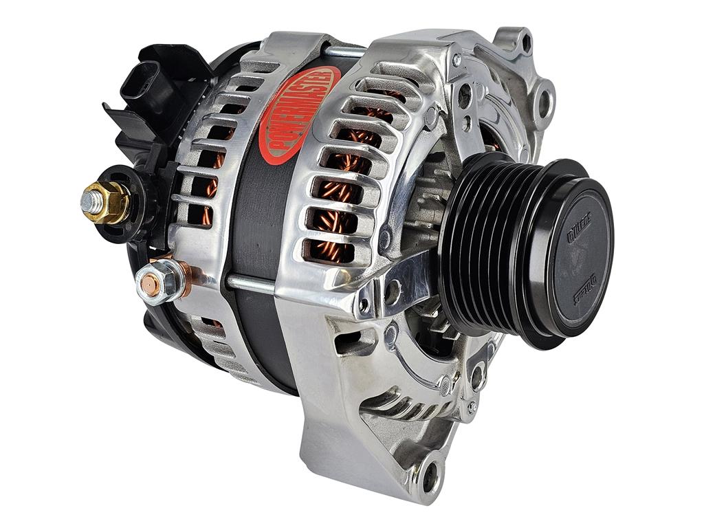 2014-2019 Powermaster HPR Style Alternator 180-145 Amp 2 Pin Regulator Polished