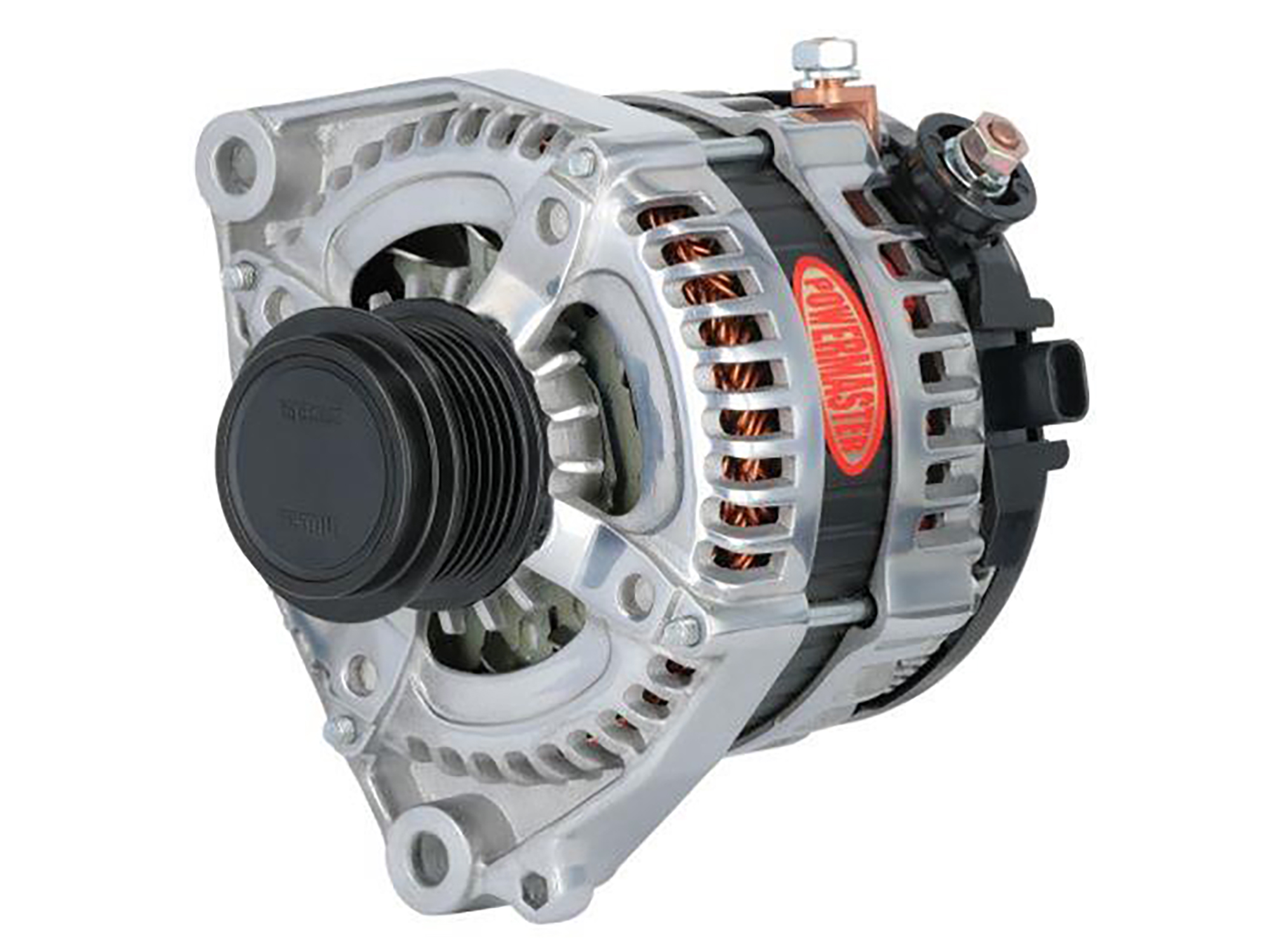 2014-2019 Powermaster HPR Style Alternator 250-195 Amp 2 Pin Regulator Polished