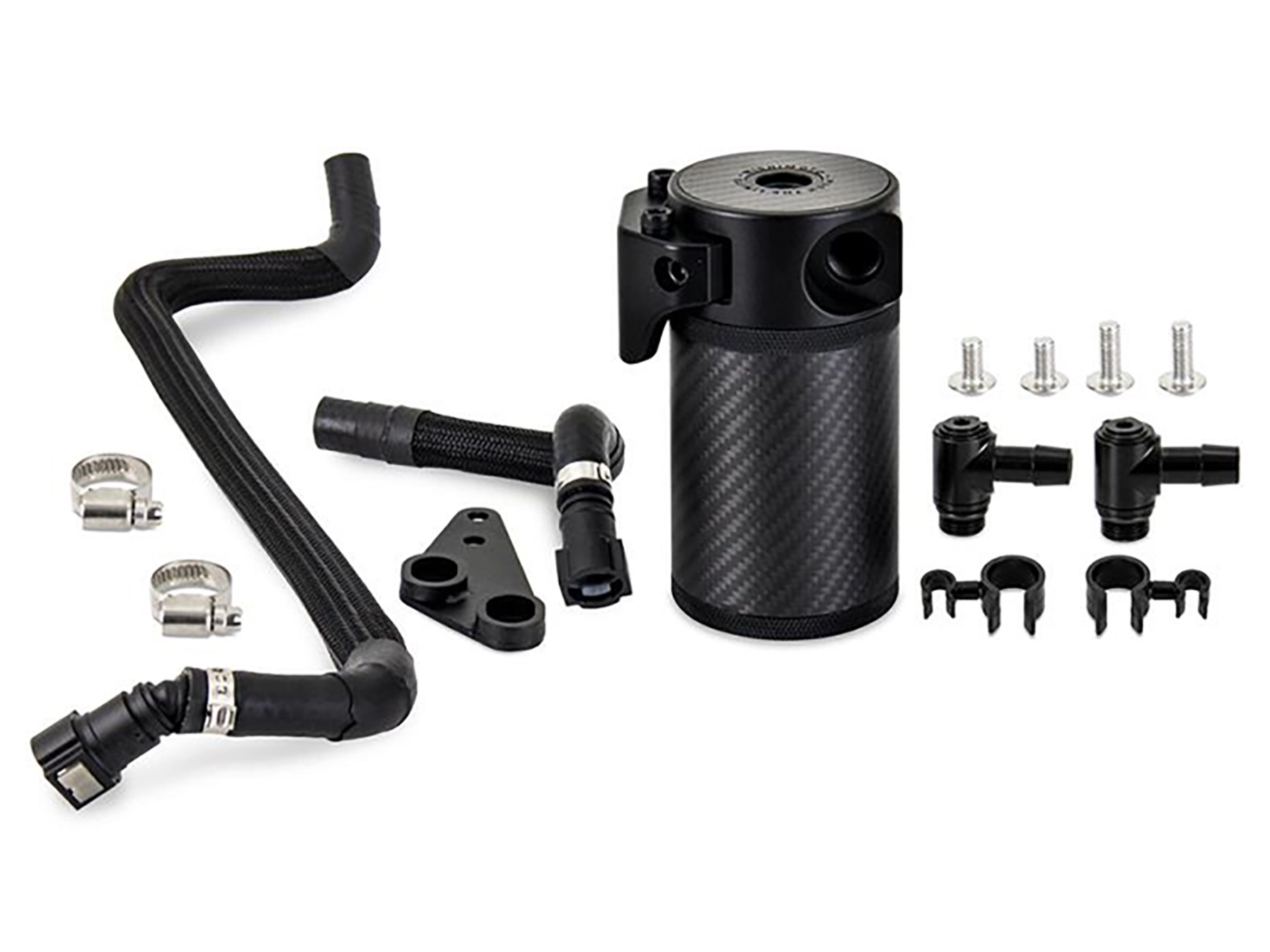 2020-2027 Mishimoto C8 Baffled Oil Catch Can Kit - Carbon Fiber