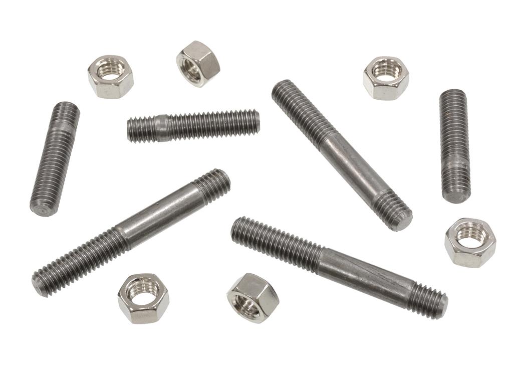 57-58 Exhaust Manifold Studs With Nuts (12 Pieces)