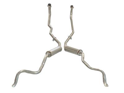 62 Exhaust System With Round Magnaflow Mufflers - Aluminized