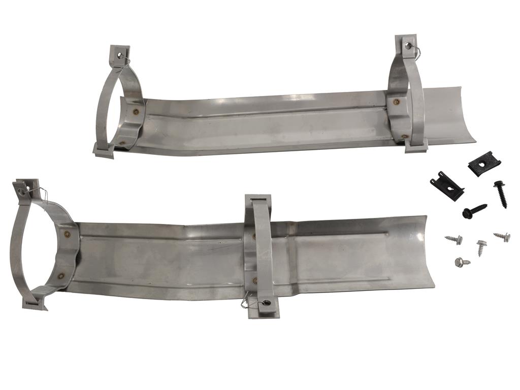 64-65 S/S Exhaust Heat Shields Set - 2 1/2" *USE 322079*