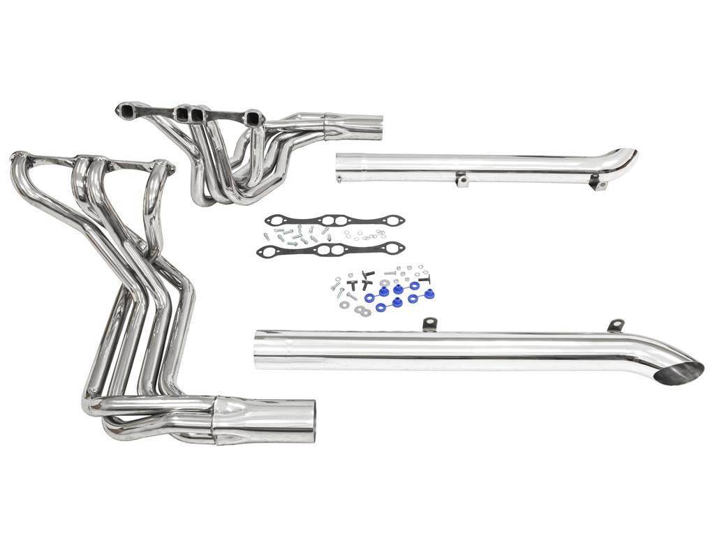 65-74 Side Mount Exhaust Set 396 / 427 / 454 Ceramic Coated Dougs Headers