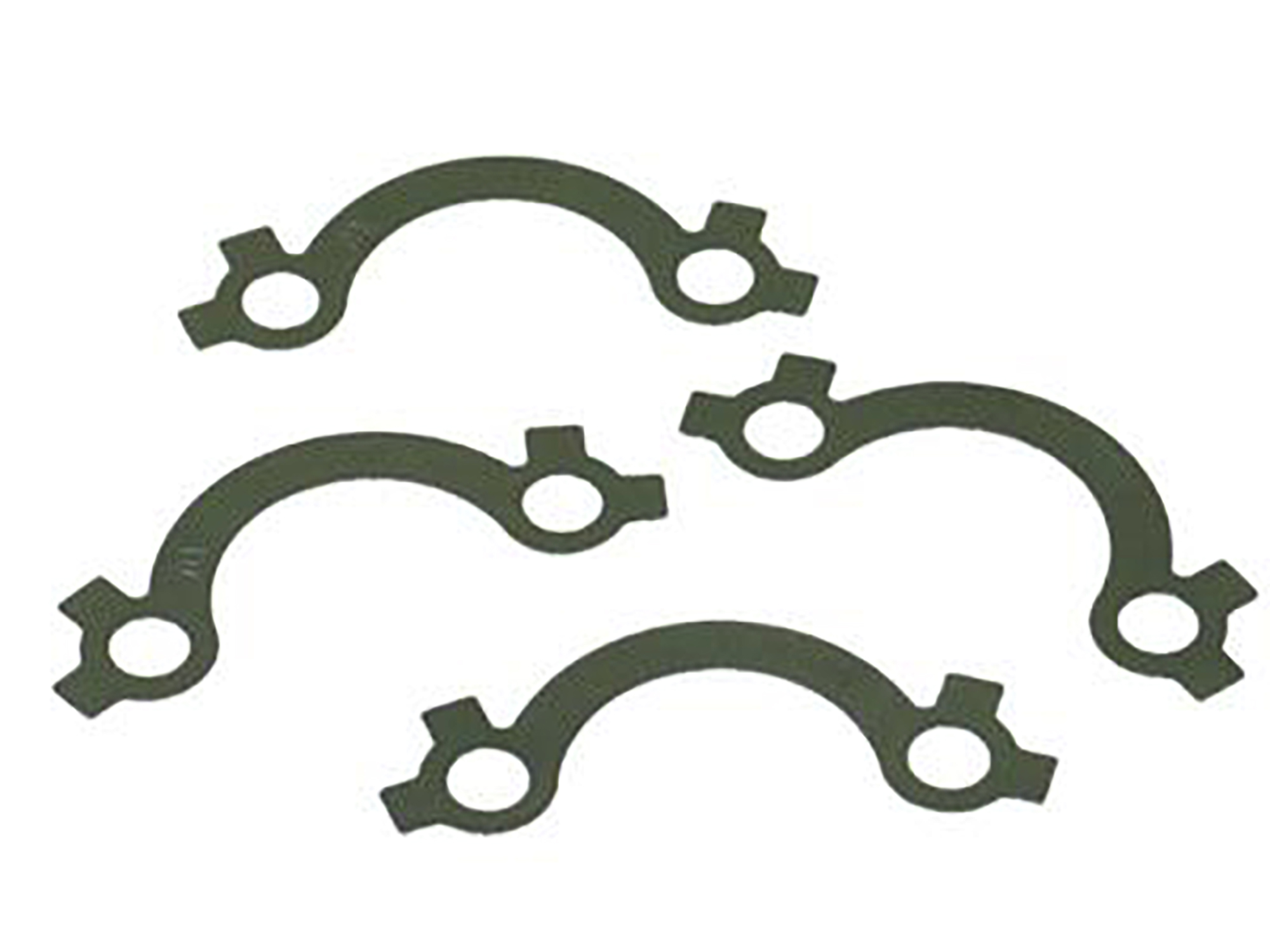 64-65 Exhaust Manifold Lock Set 327 - Plain Steel - Set Of 4