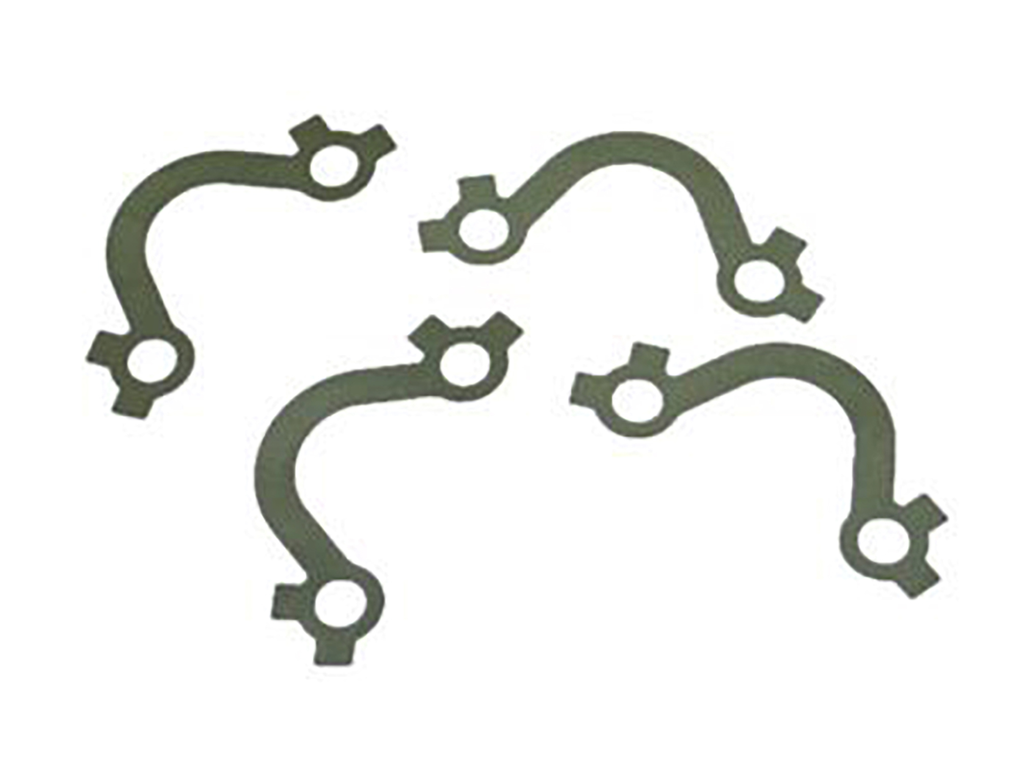 66-80 Exhaust Manifold Lock Set 327 / 350 - Plain Steel - Set Of 4