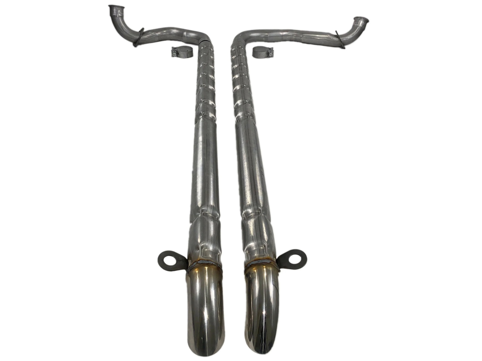 1965-1967 396 / 427 Aluminized Clampable Side Exhaust Pipes -Stainless Steel Tips
