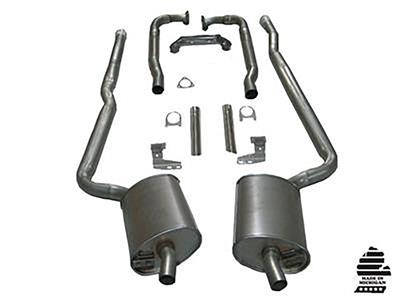 66-67 Deluxe Exhaust System - 327 2" To 2 1/2" 4 Speed Off Road N11 Mufflers