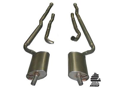 65-67 Exhaust System - Carbon Steel 396 / 427 Manual With 2 1/2" Off Road / N11