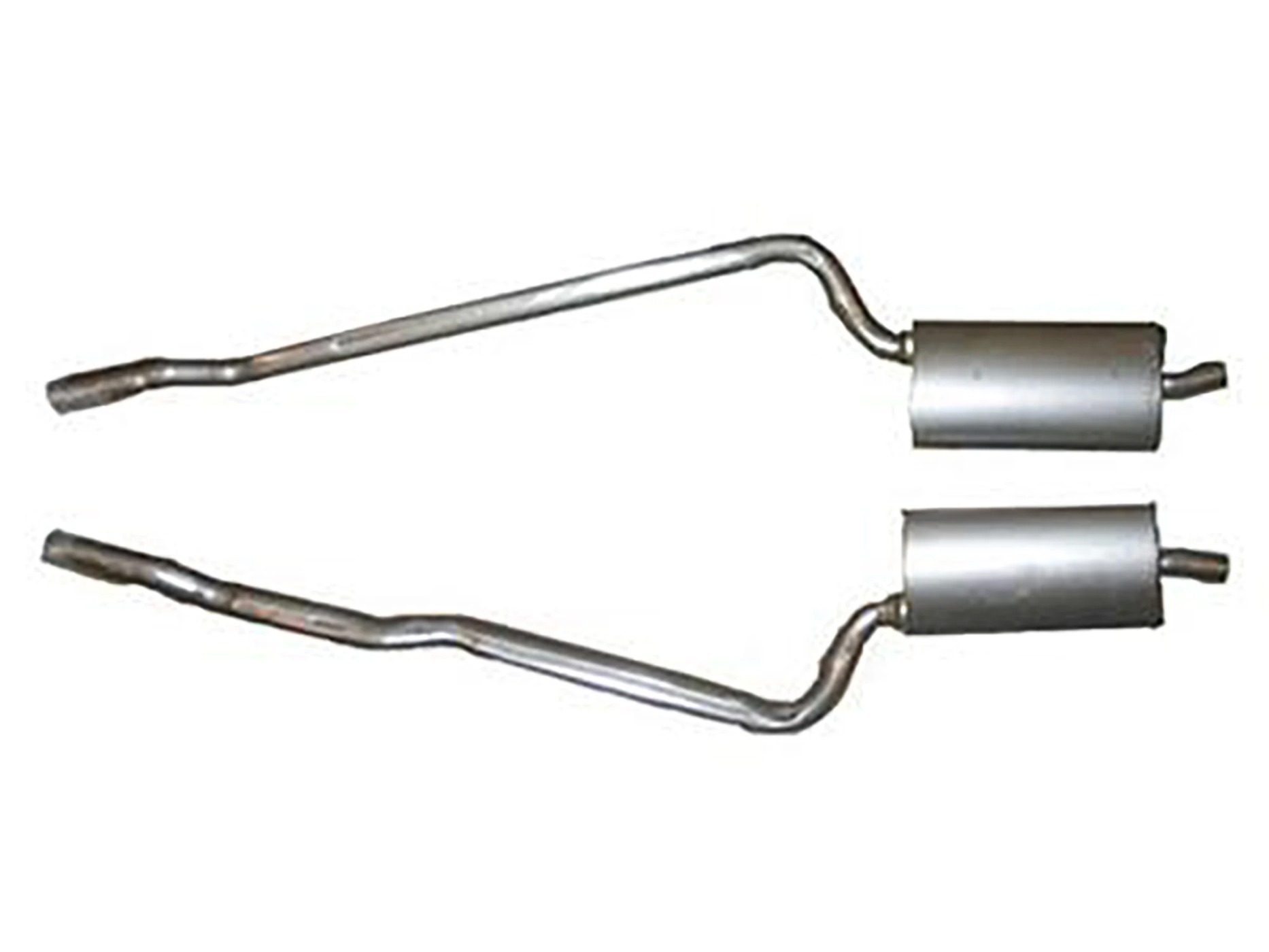 1964-1967 OEM Style 2 1/2" Welded Mufflers with Pipes - Carbon Steel