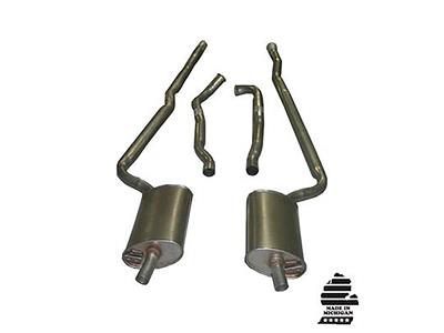 66-67 Exhaust System Carbon Steel 427 Automatic w/ 2 1/2" Off Road / N11 Muffler